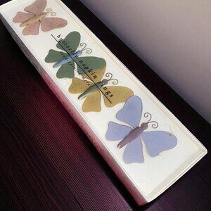 Pier 1 Butterfly Napkin Rings set of 4 metal NOS